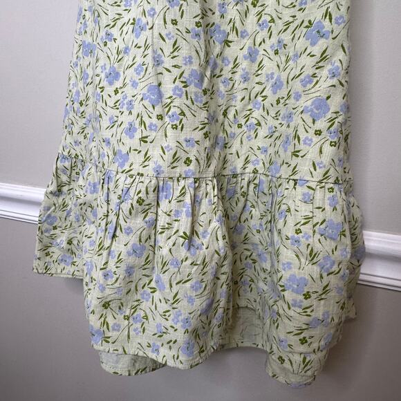 BP Green Floral Halter Mini Dress - Picture 4 of 7